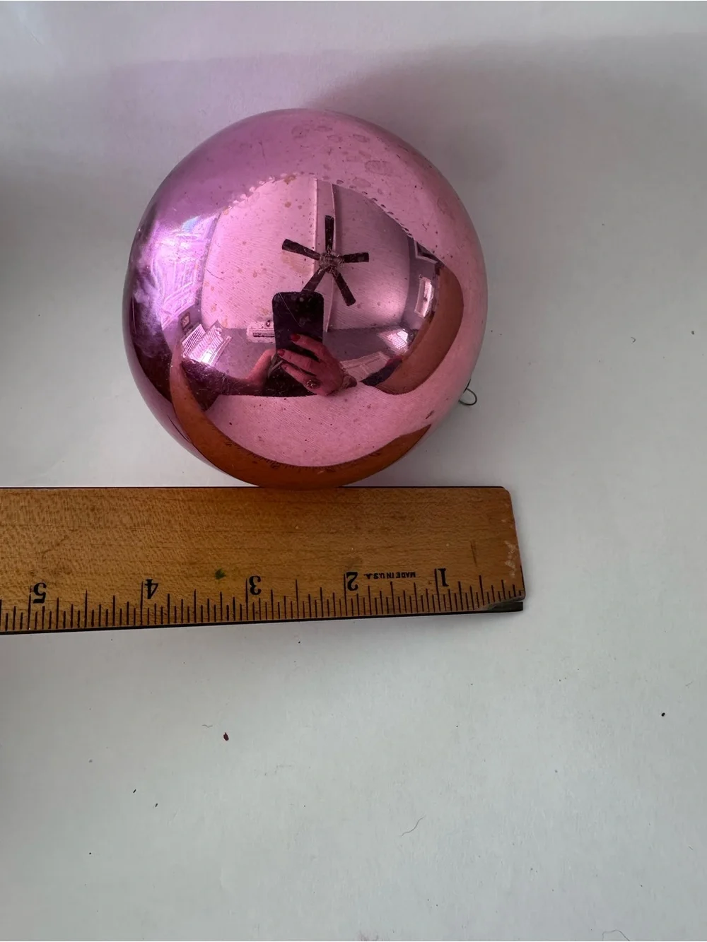 LARGE VINTAGE PINK PURPLE ORNAMENT 4